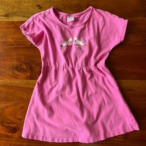 Hanna Andersson girl pink dress unicorn 100% cotton